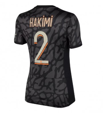 Paris Saint-Germain Achraf Hakimi #2 Tredje trøje Dame 2023-24 Kort ærmer